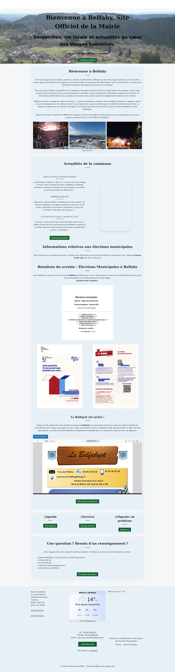 Site internet officiel de mairie en Haute-Saône — Commune de Belfahy